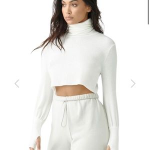 Joah brown cropped turtleneck